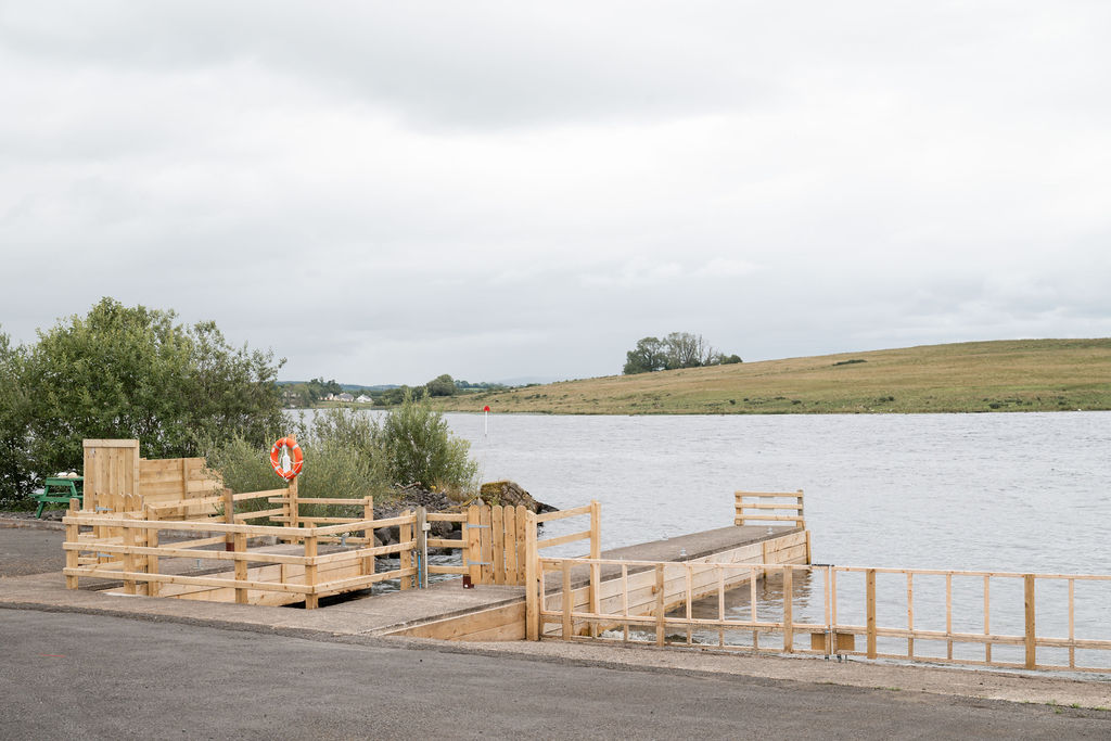 Private jetty and slipway for direct boat access to Lough Erne